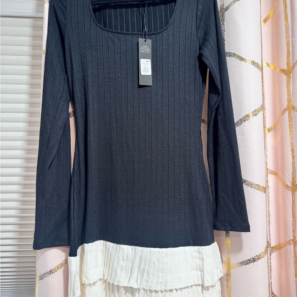 Fashion Nova NWT black Ribbed Dress